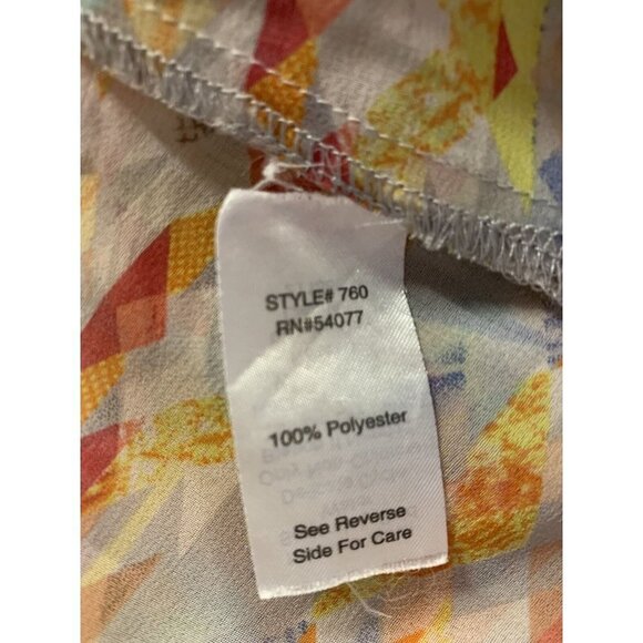 Cabi Womens Medium 760 Avery Tunic Kaleidoscope Top Sheer Geometric Blouse - Picture 10 of 11